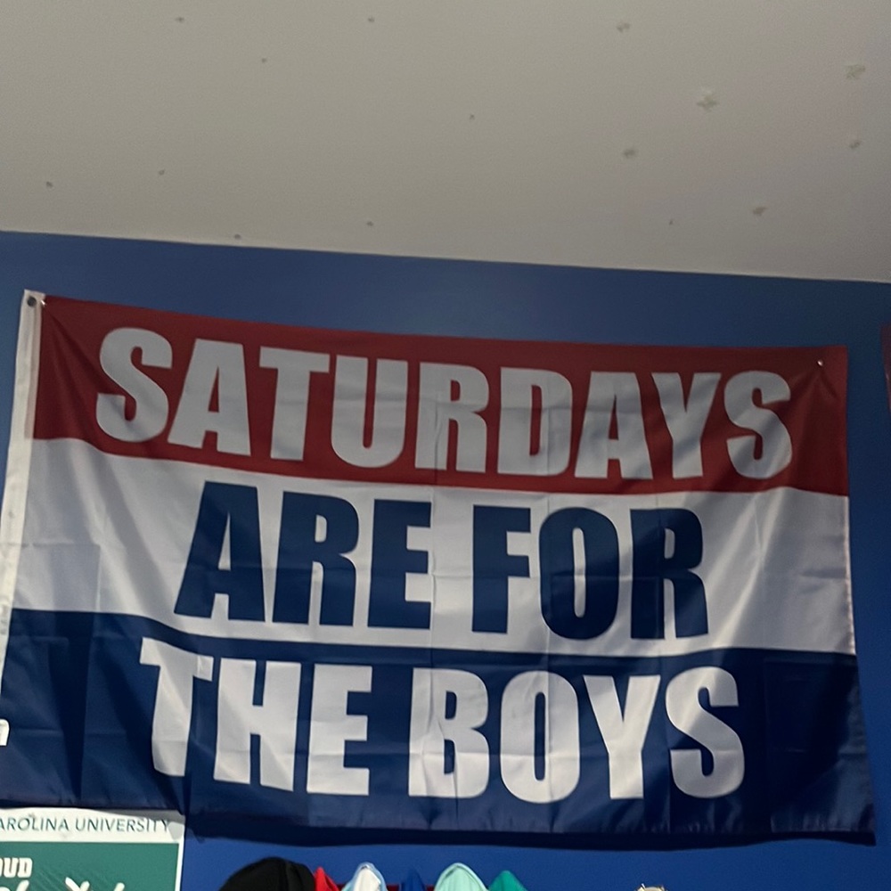 Saturdays are for the boys flag 3x5ft